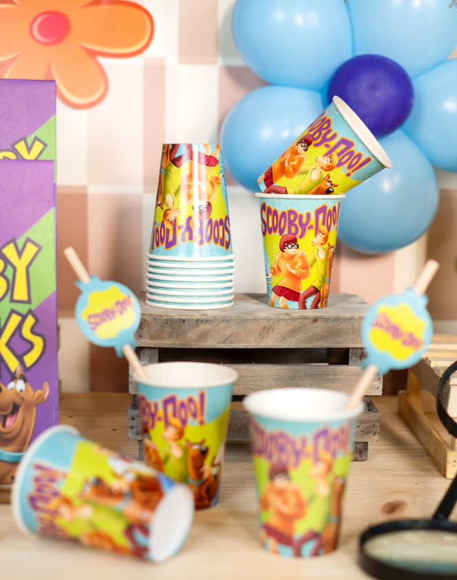 8 Gobelets en carton FSC® Scooby-Doo™ 210 ml