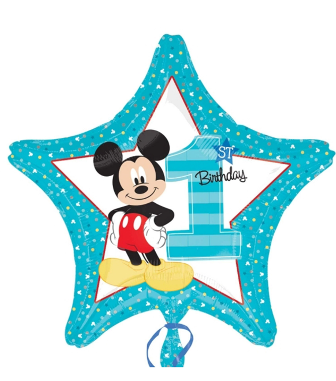 Ballon aluminium 1er Anniversaire Mickey™ 43 cm