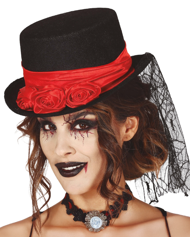 Chapeau Haut de forme vampire femme