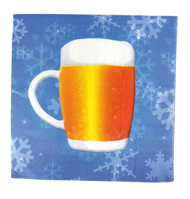 Serviettes de table à la bière par 16