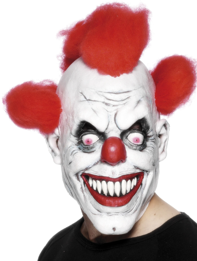 Masque terrifiant de clown adulte Halloween