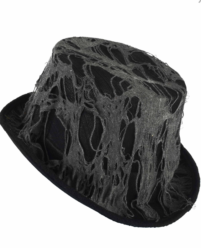 Chapeau haut de forme noir toile d'araignée adulte