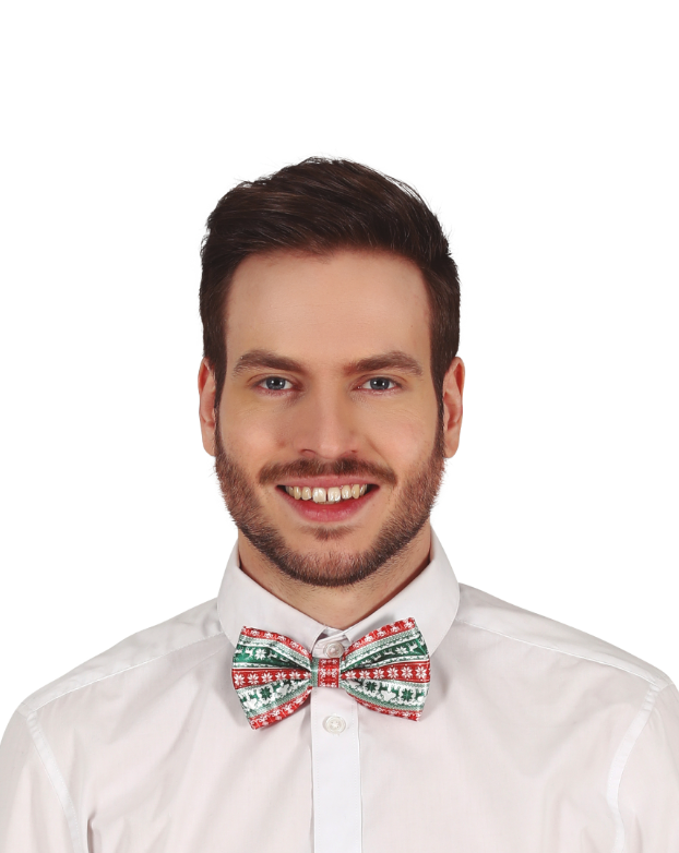 Nœud papillon motifs de Noël adulte