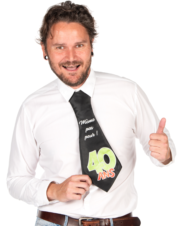 Cravate humoristique 40 ans