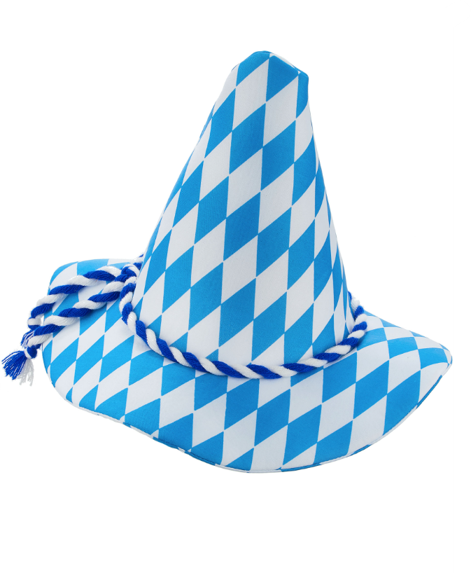 Chapeau Bavarois bleu et blanc adulte