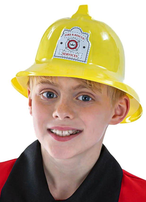 Casque pompier jaune