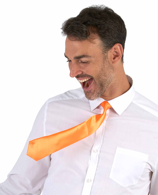 Cravate orange adulte