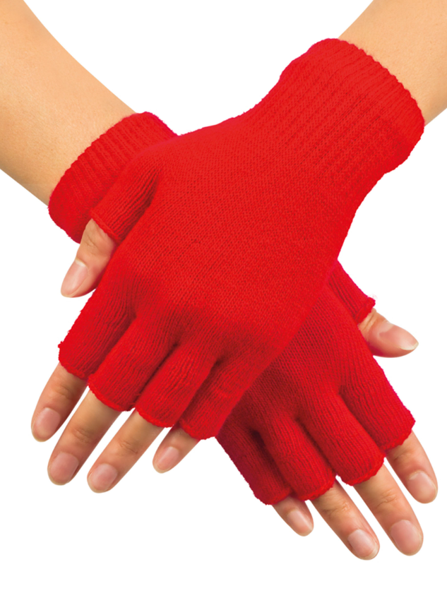 Mitaines courtes rouges adulte