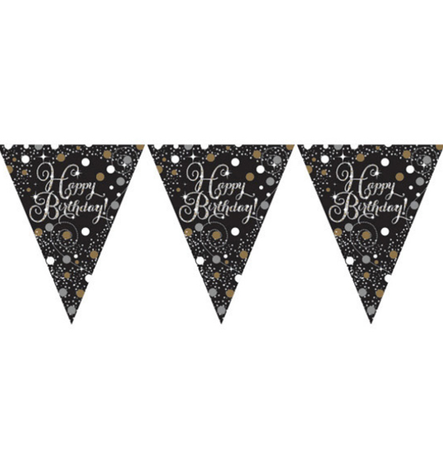 Guirlande à fanions célébration étincelante 4 m