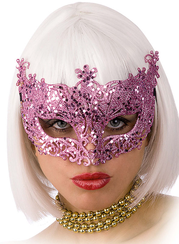 Loup vénitien rose brillant adulte