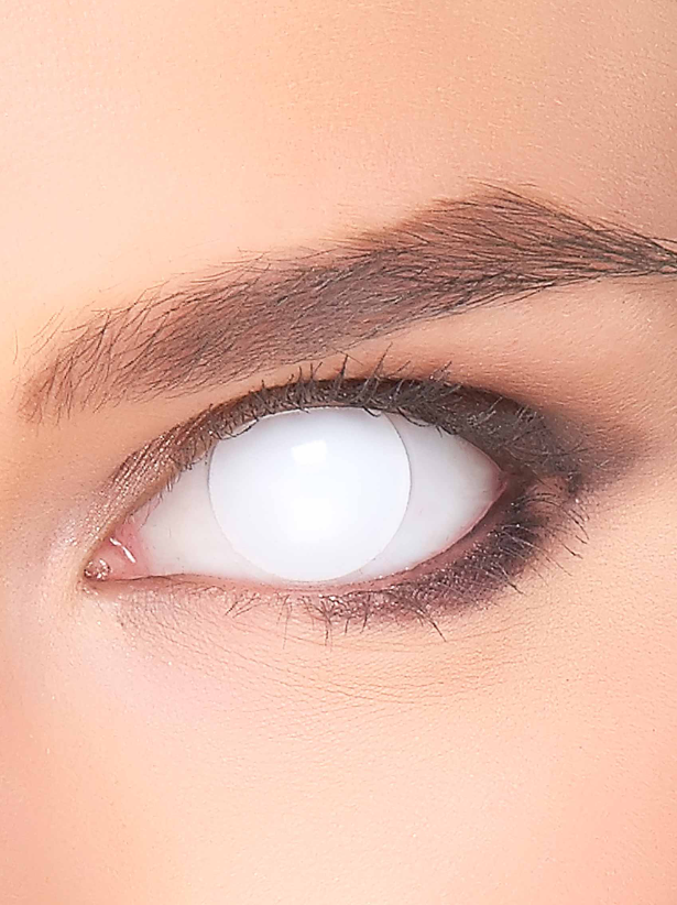 Lentilles fantaisie œil blanc opaque 3 mois adulte