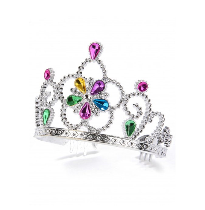 Diadème princesse serti multicolore adulte et enfant