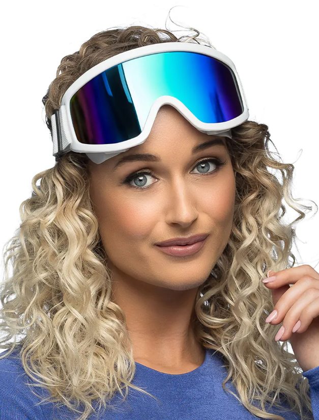 Lunettes de ski blanches adultes