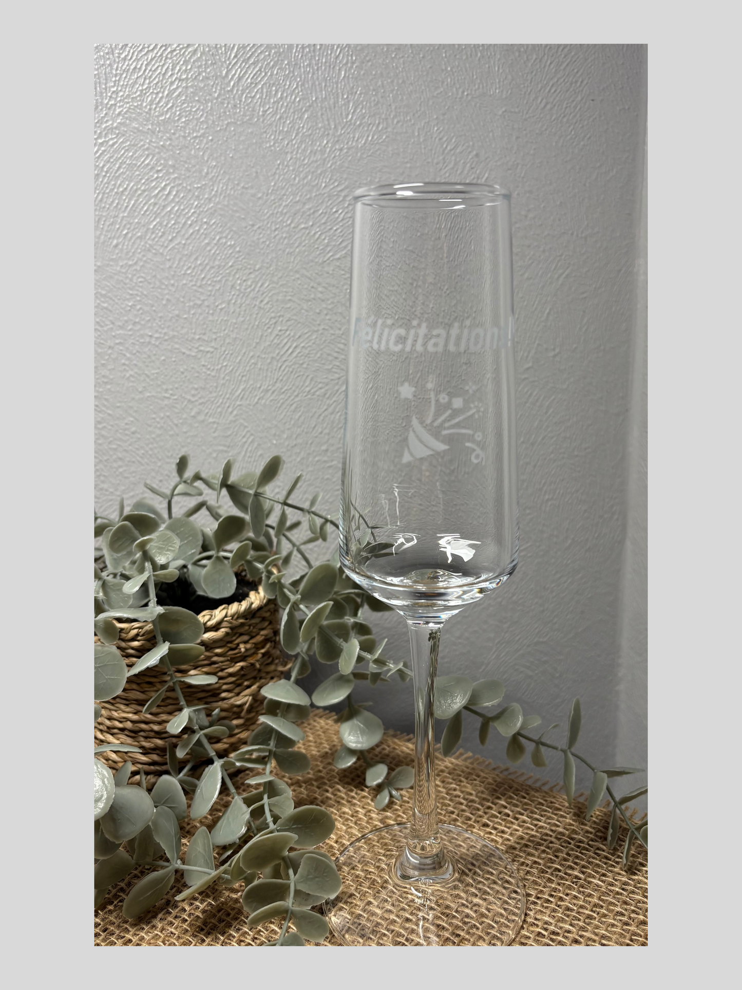 Verre de champagne ou crément personnalisable