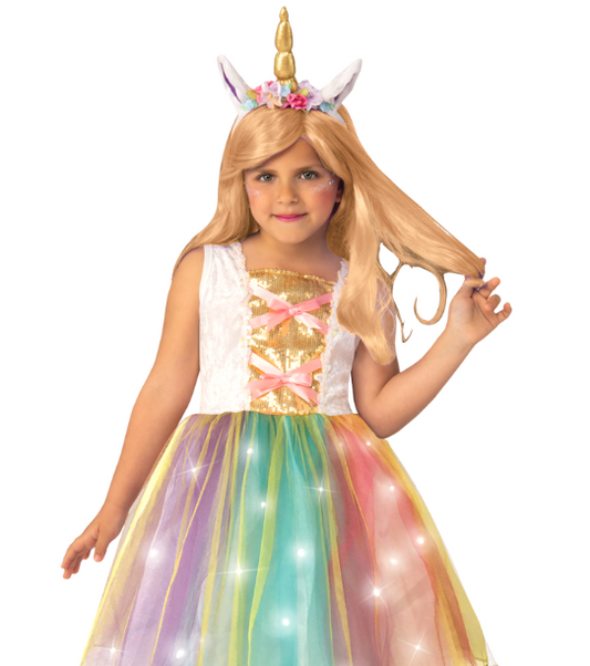 Déguisement Princesse Licorne lumineuse enfant