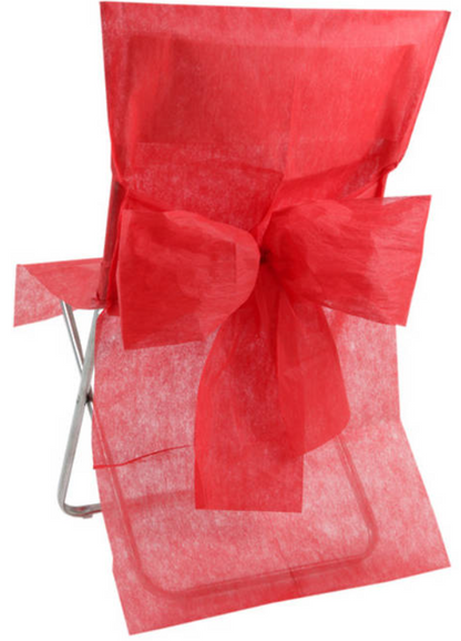 10 Housses de chaise Premium rouge 50 x 95 cm