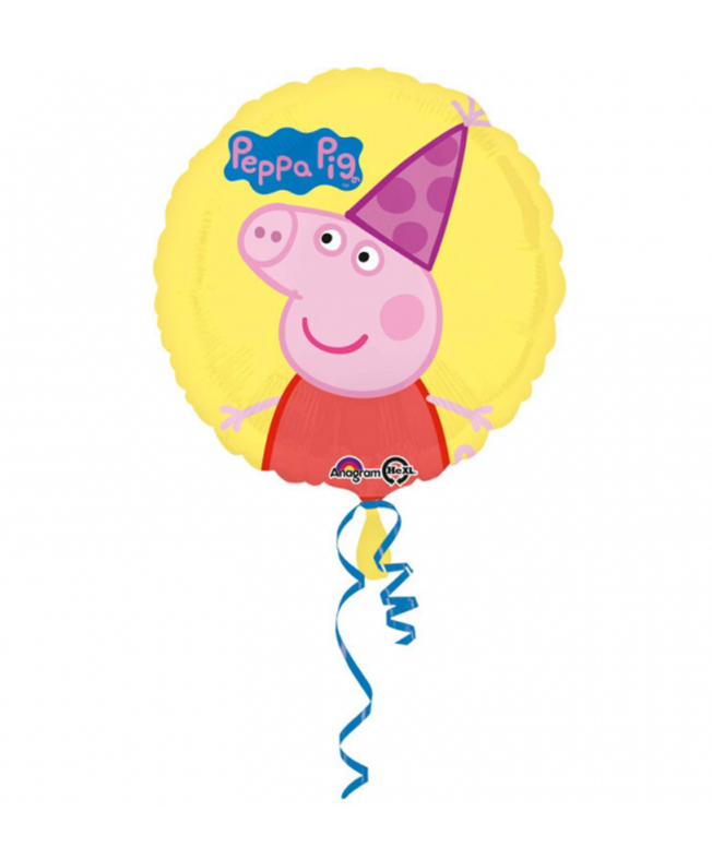 Ballon aluminium anniversaire Peppa Pig™ 43 cm