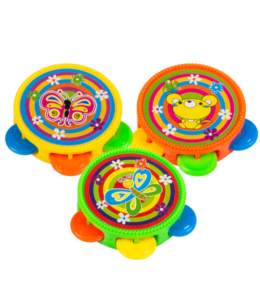 Accessoires piñata 3 tambours multicolores 4,5 cm