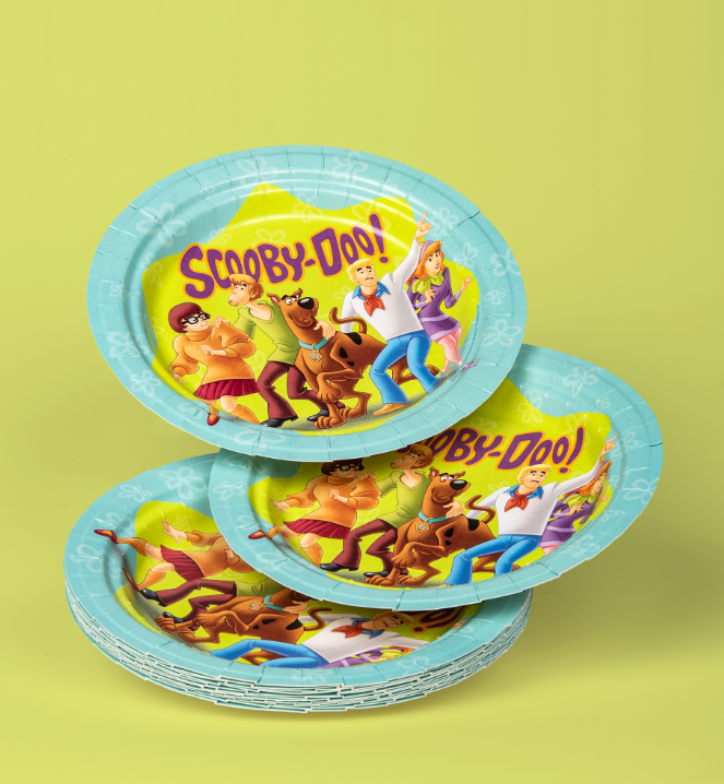 8 Assiettes en carton FSC® Scooby-Doo™ 23 cm