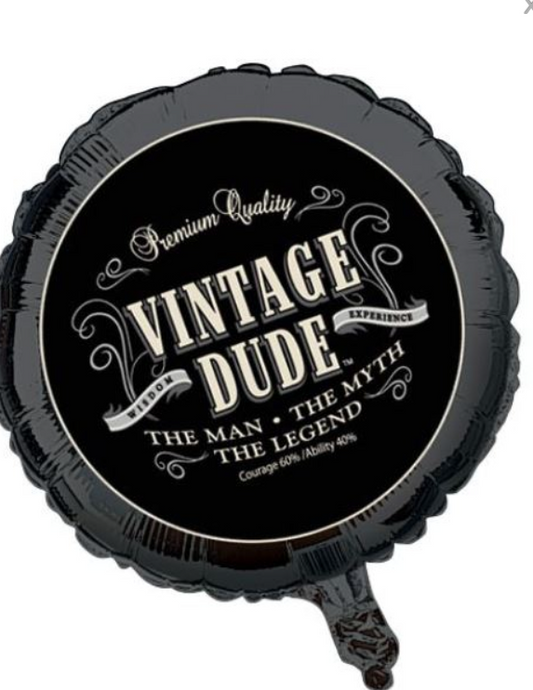 Ballon aluminium anniversaire Vintage 46 cm