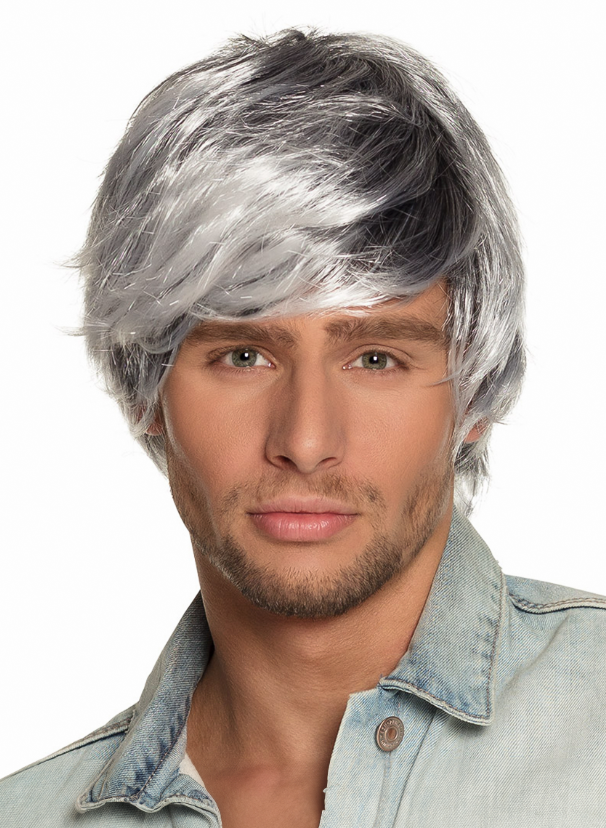 Perruque grisonnante homme