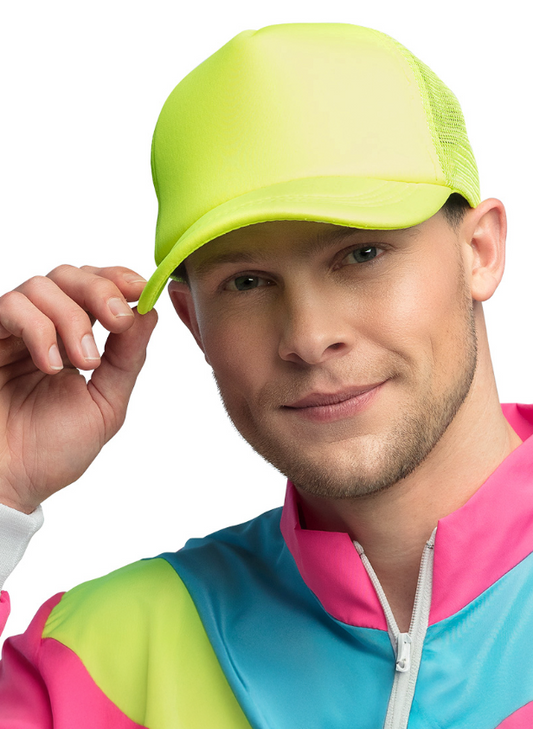 Casquette jaune fluo adulte