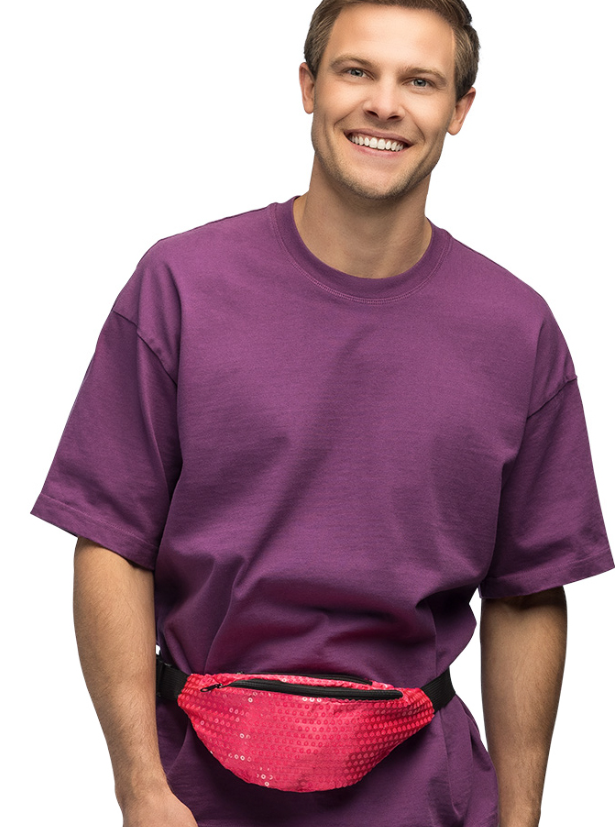 Sac banane rose fluo