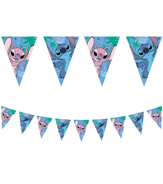 Guirlande fanions papier Stitch™ 230 cm