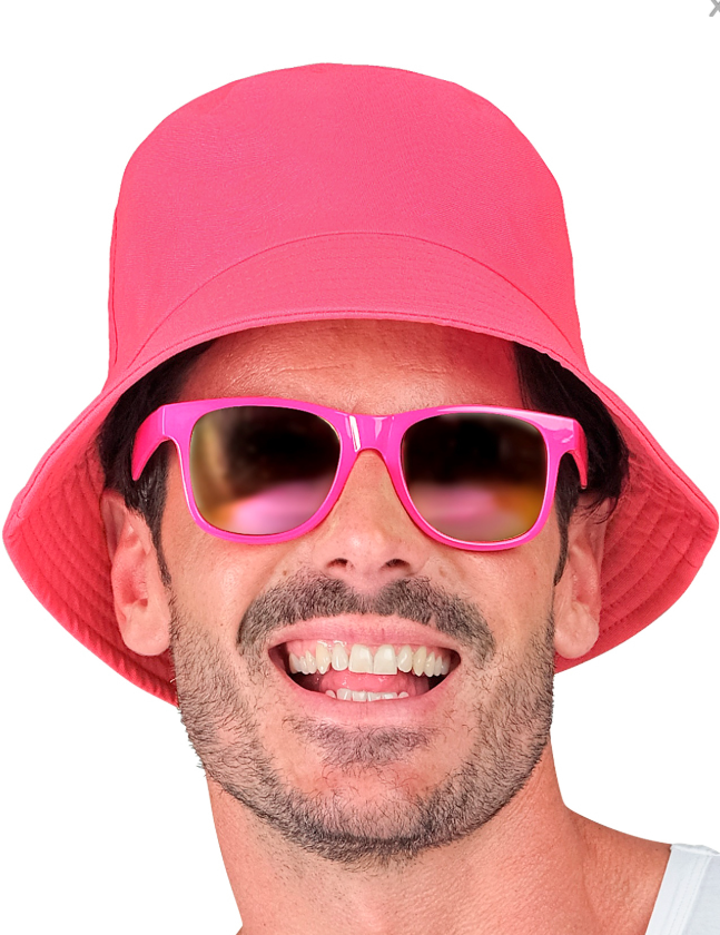 Bob rose fluo adulte