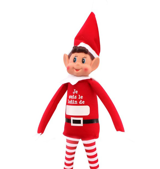 Lutin farceur garçon Elfie à personnaliser 38 cm