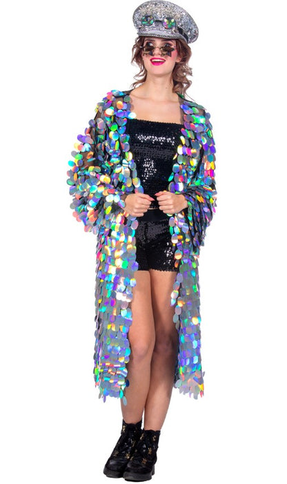 Veste longues à grosses paillettes luxe femme