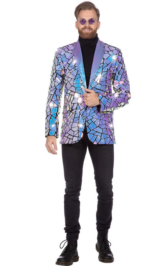 Veste à facettes holographiques luxe homme