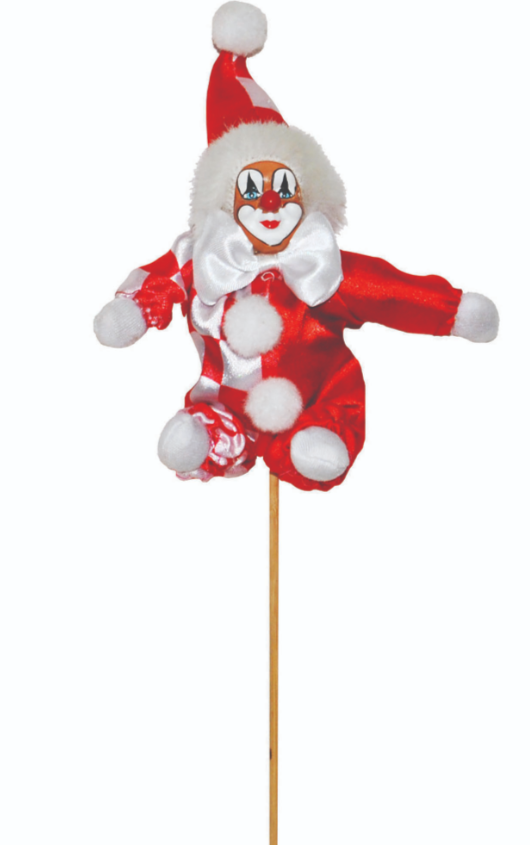 Clowns porcelaine sur bâton