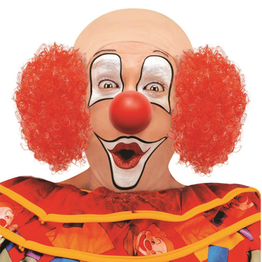 Cheveux rouge de clown chauve