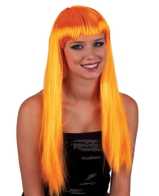 Longue perruque orange