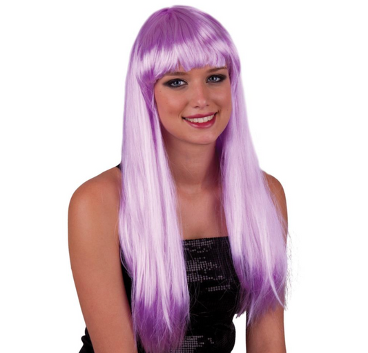 Longue perruque lilas