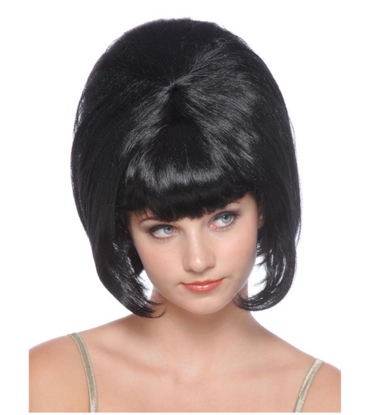 Perruque noire haute