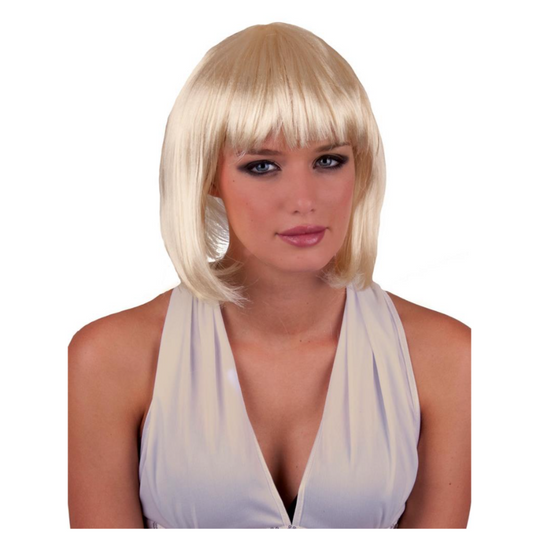 Perruque courte blonde