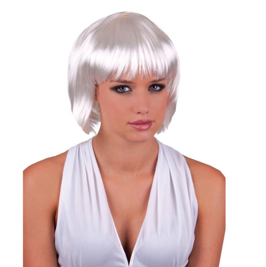 Perruque courte blanc