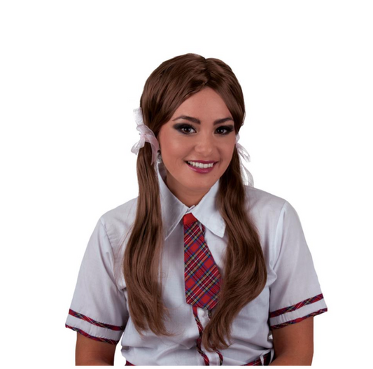 Perruque longue brune