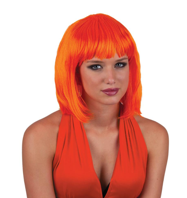 Perruque courte orange