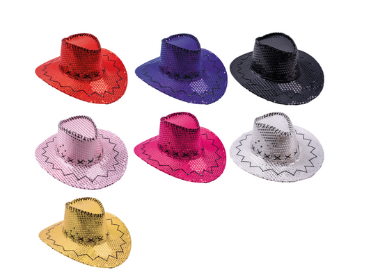 Chapeau cowboy avec paillettes