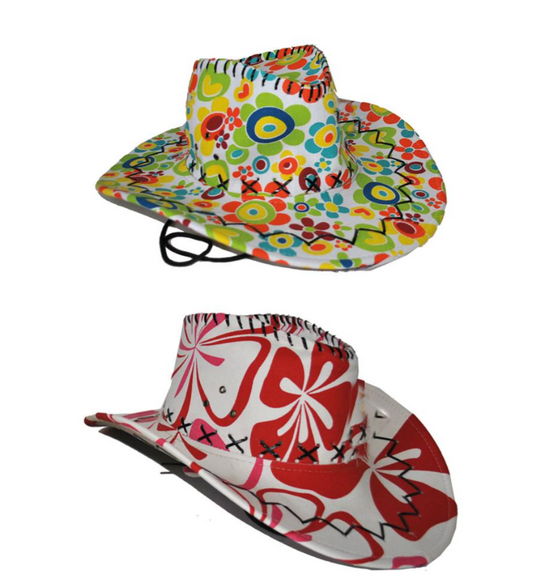 Chapeau cowboy Fleurs