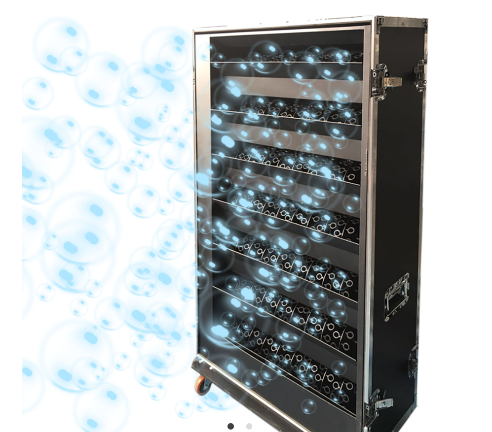 Mega machine à bulles en flightcase