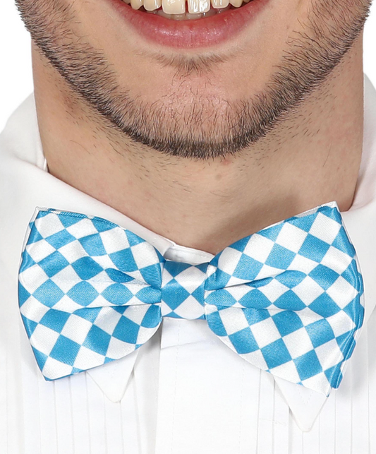 Nœud papillon Bavarois à carreaux bleus et blancs