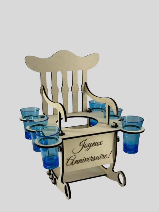 Chaise pour bouteille eau de vie