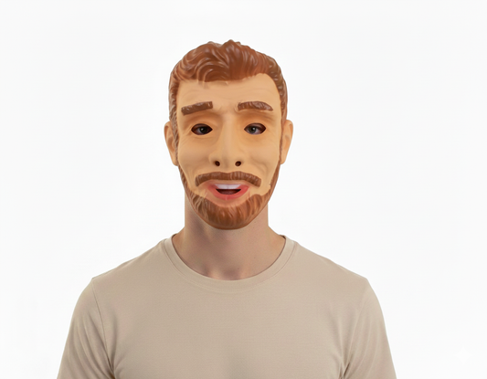 Masque d'homme barbue