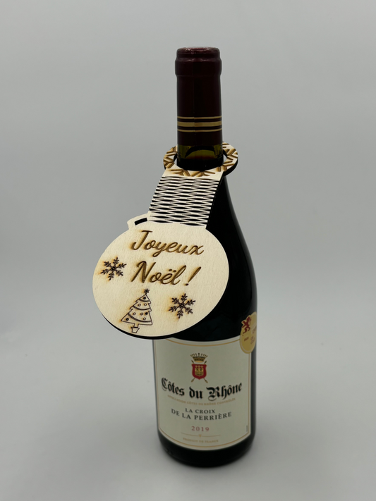Décoration de bouteille "Joyeux Noël"