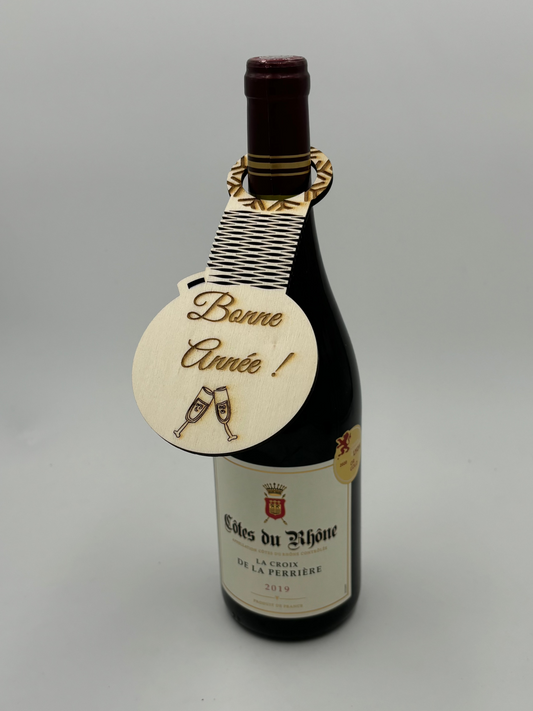 Décoration bouteille "Bonne Année"