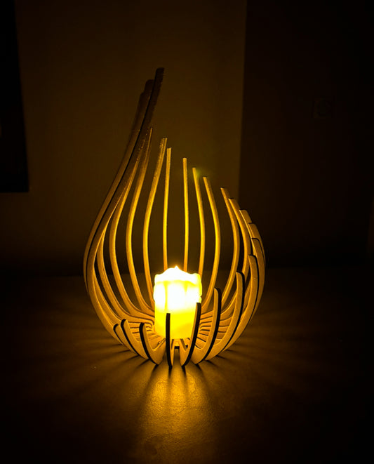 Chaleureuse lampe a bougie